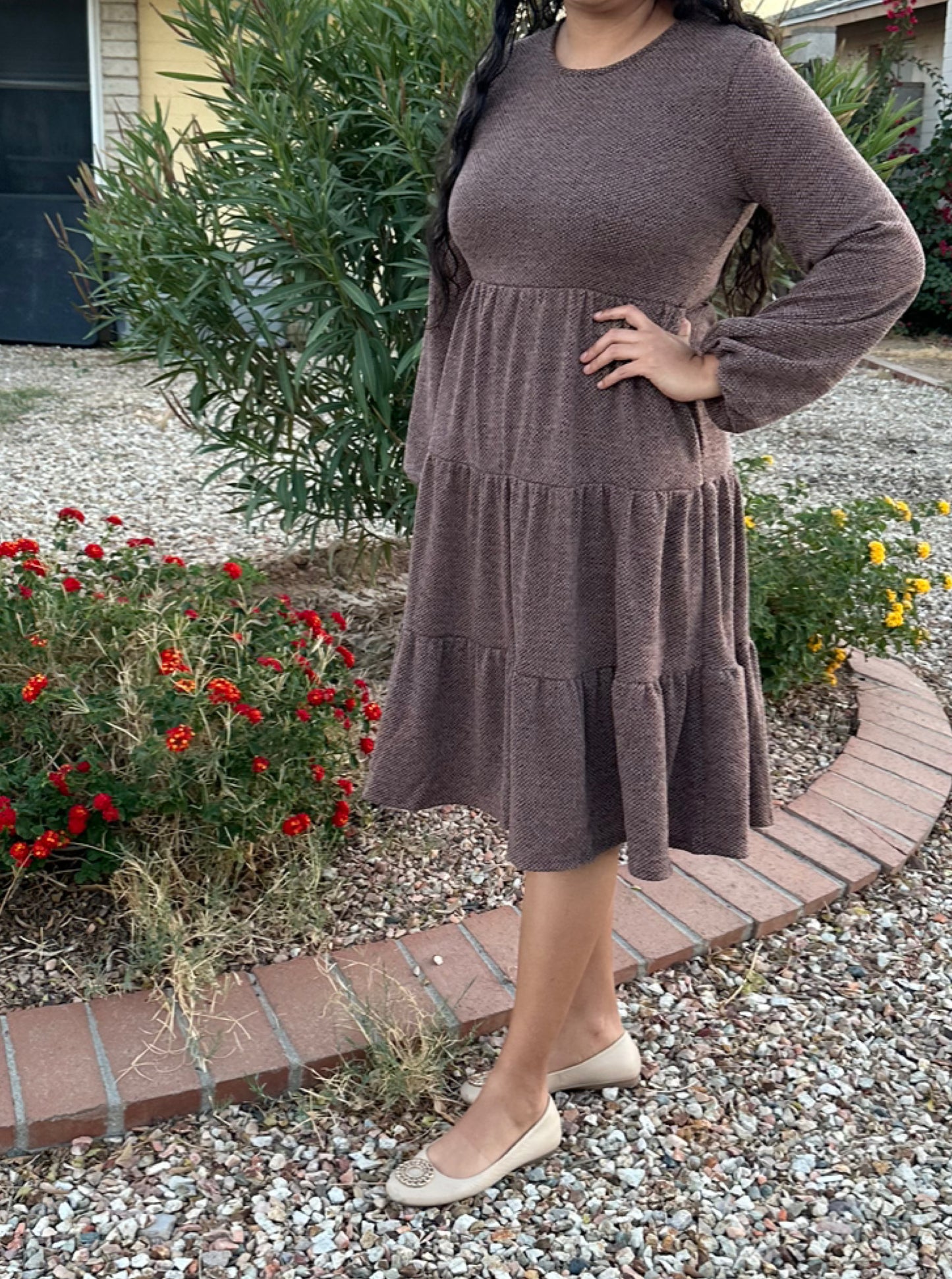 Mocha Tiered Dress