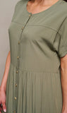 Olive Tiered Dress