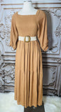 Iris Camel Maxi Dress