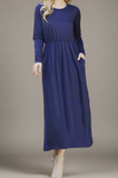 Briana Navy Blue Maxi Dress