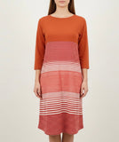 Rust Line Dress