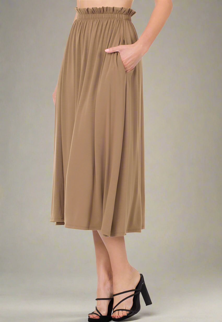 Ash Mocha PaperBag Skirt