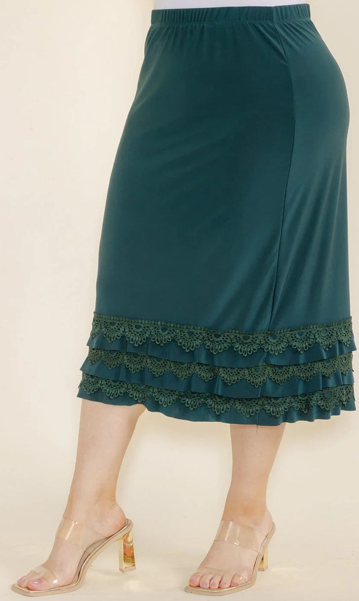 Hunter Green Layered Skirt