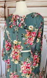 Sage Floral Maxi Dress
