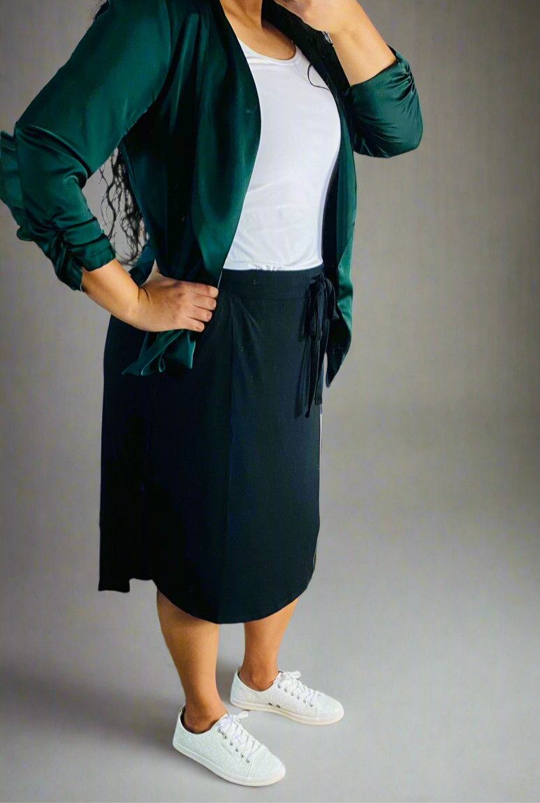 Black Drawstring Skirt