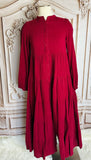 Samaira Wine Tiered Maxi Dress