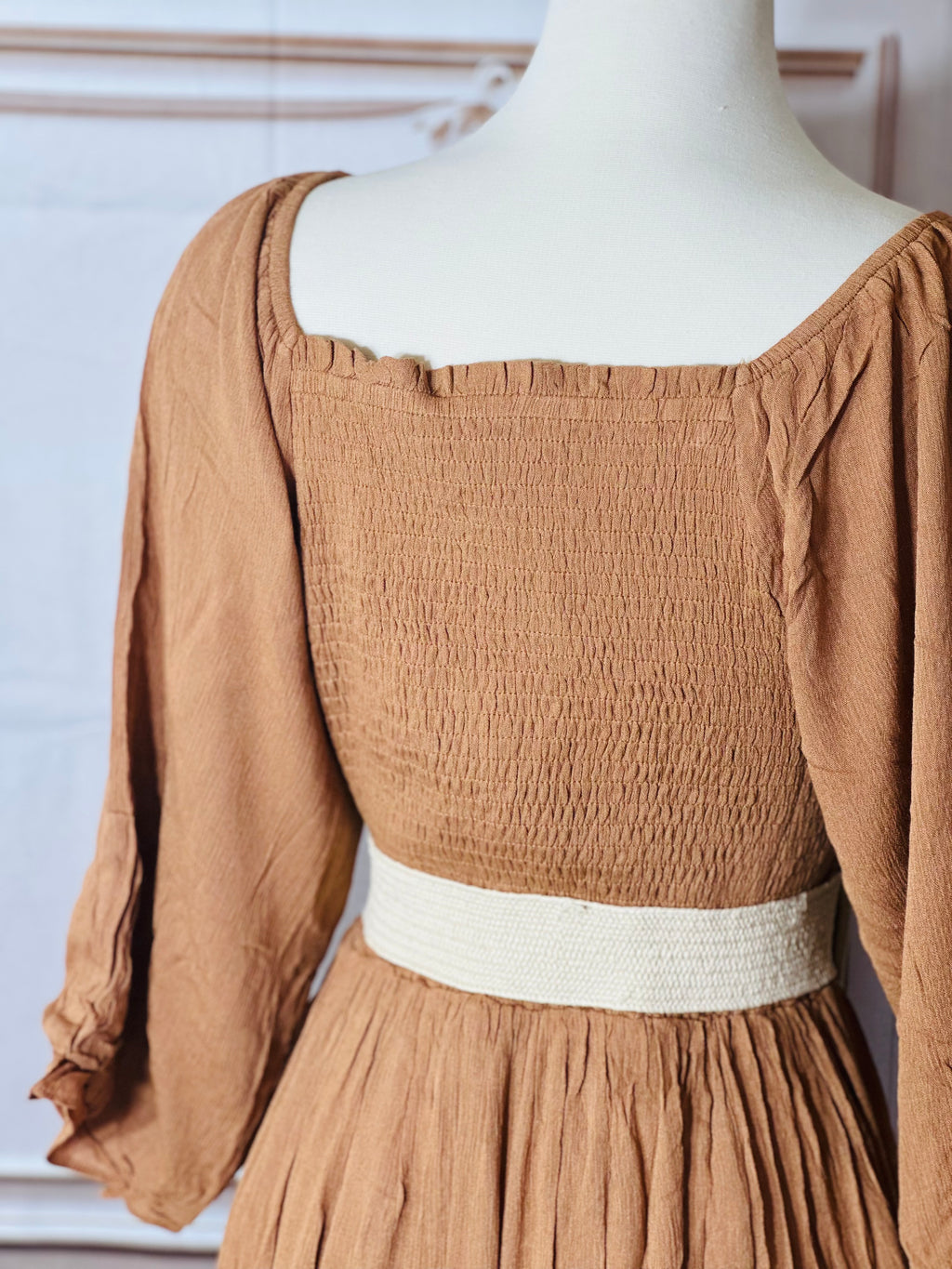 Iris Camel Maxi Dress