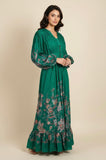 Aurora Green Maxi Dress