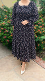 Black floral maxi dress