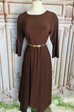 Brown High Low Maxi Dress