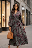 Ellison Burgundy Surplice Summer Dress