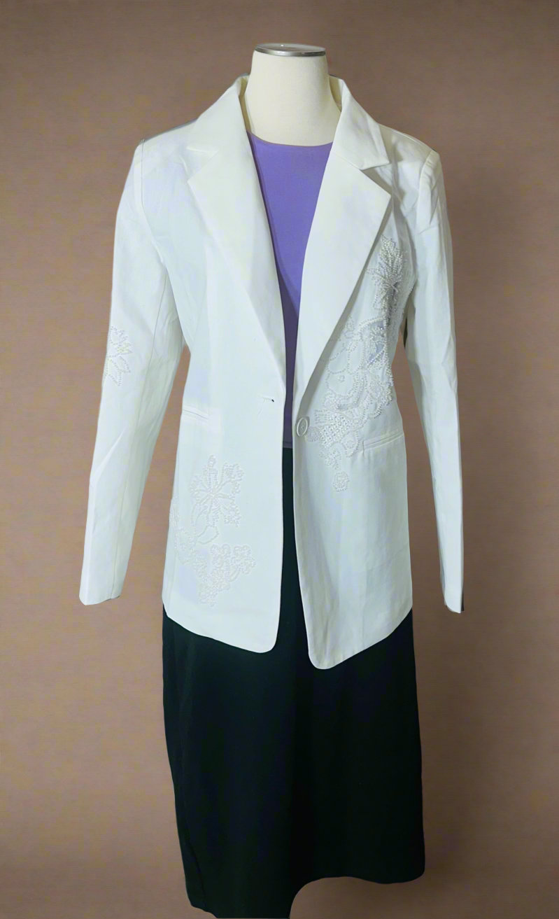 White Suit Top