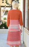 Rust Line Dress