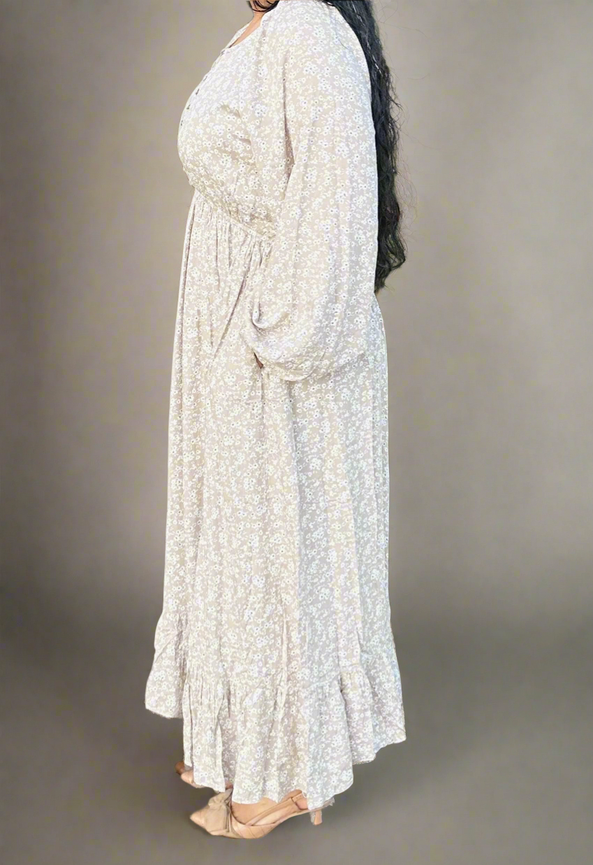 Amelie Beigh Floral Maxi Dress