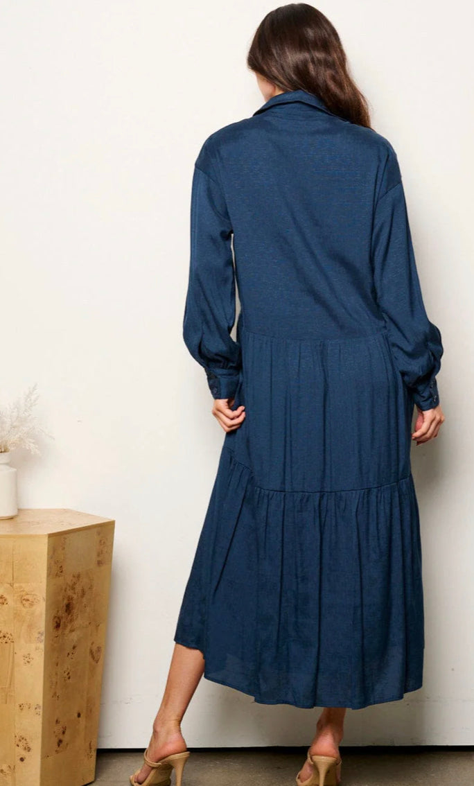 Stella Navy Blue Maxi Dress