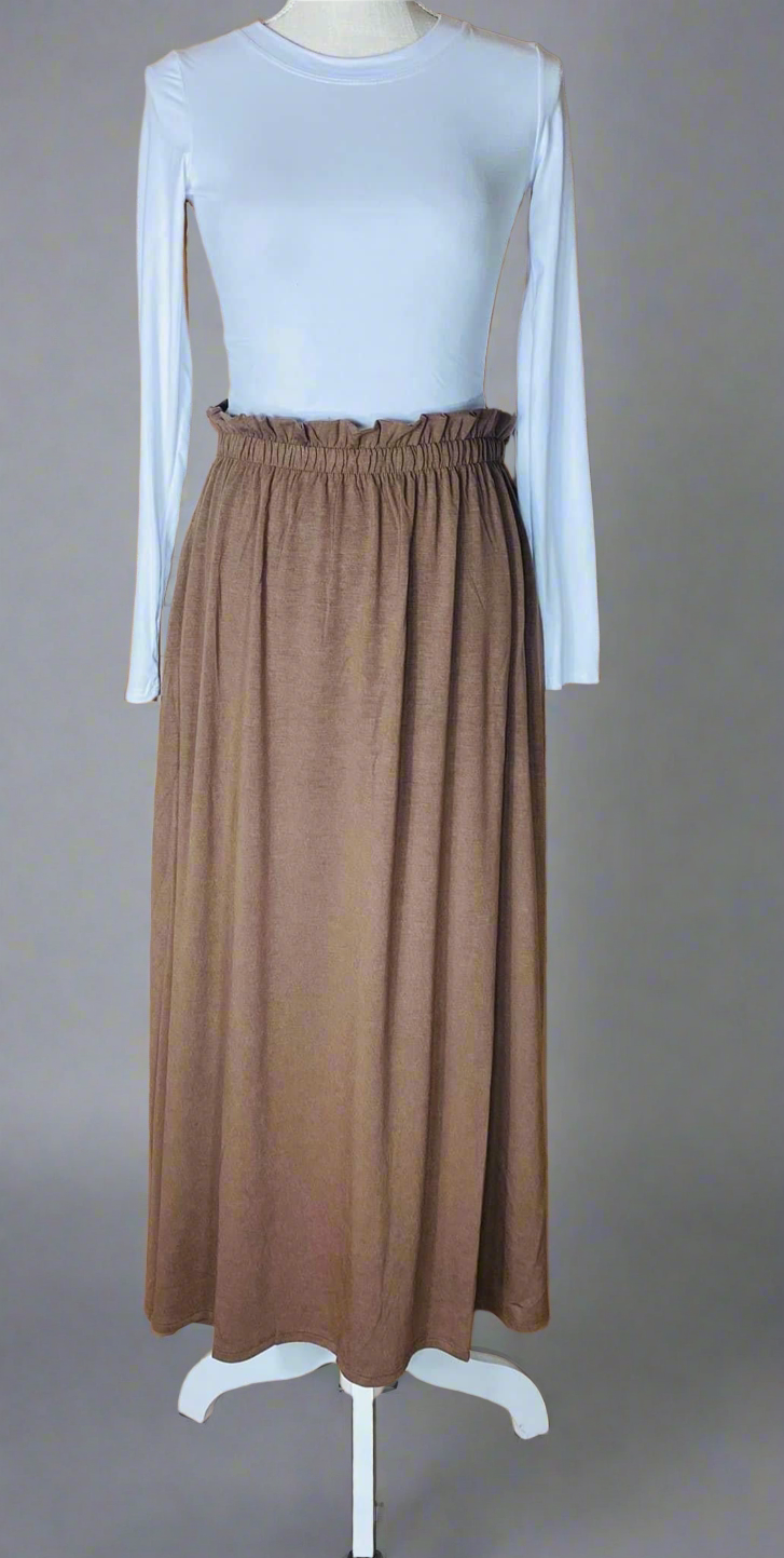 Ash Mocha PaperBag Skirt
