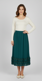 Hunter Green Layered Skirt