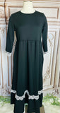 Black Crochet Maxi Dress