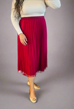 Cherry Lace Pleated Skirt