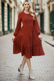 Rust Tiered Dress