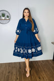 Sarahi Embroidery Denim Dress