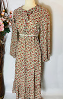 Valentina Cream Floral Maxi Dress