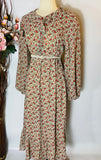 Valentina Cream Floral Maxi Dress