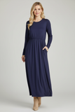 Briana Navy Blue Maxi Dress