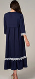 Navy Blue Crochet Dress