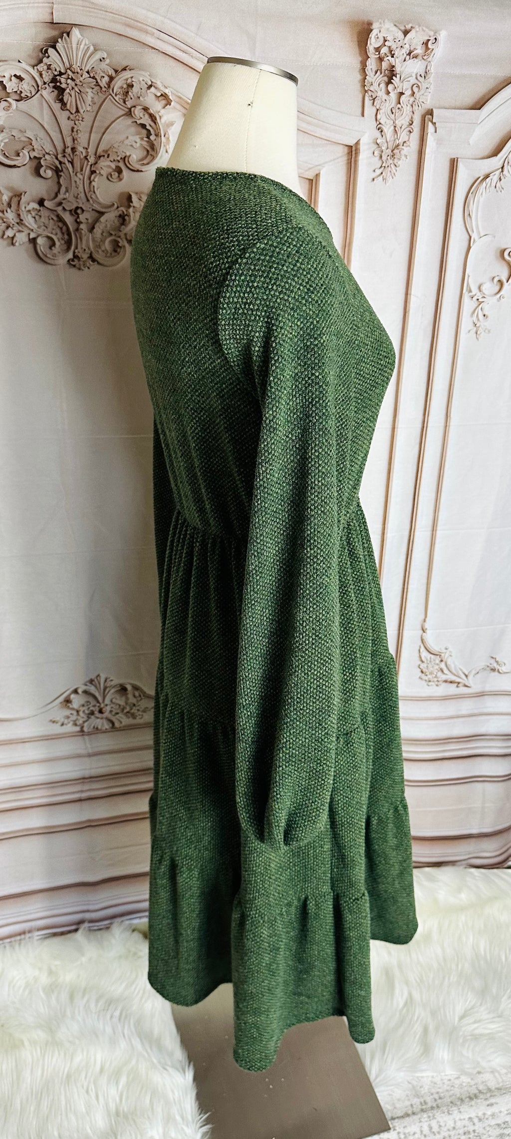Olive Tiered Dress