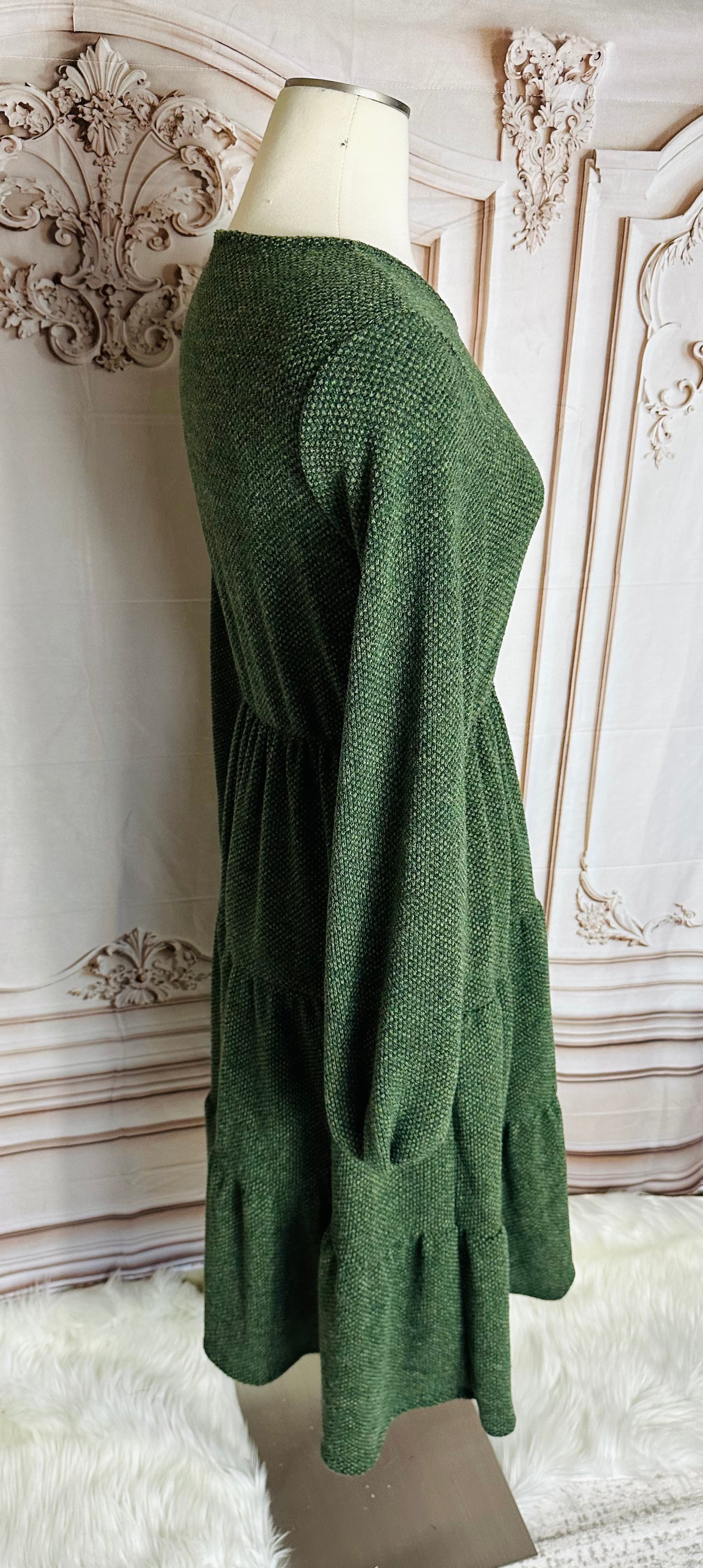 Olive Tiered Dress