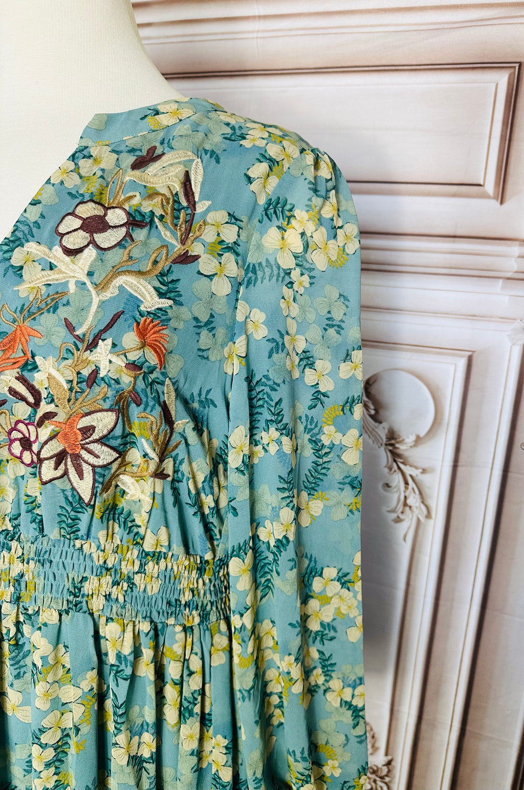 Janet Embroidery Maxi Dress
