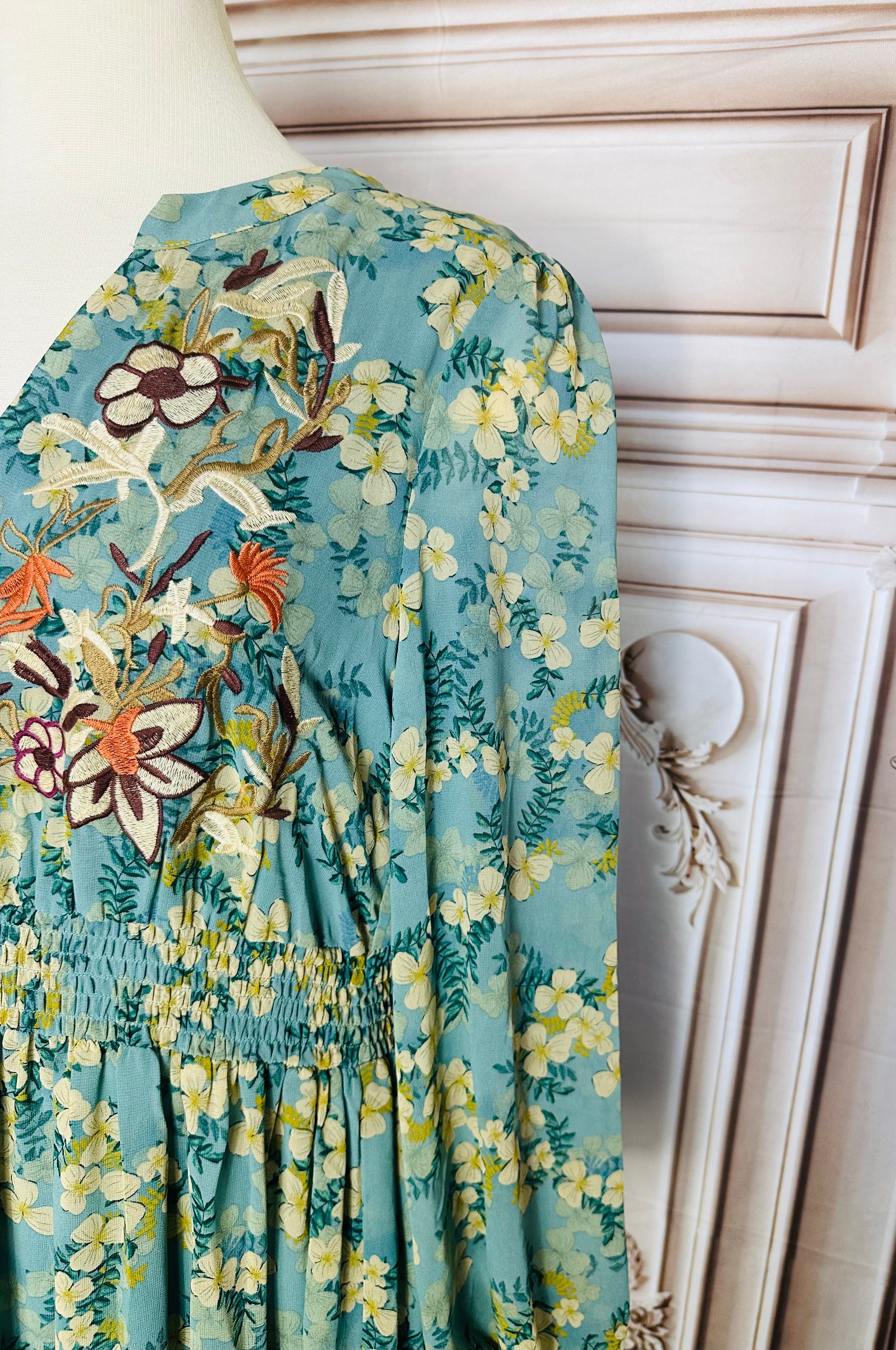 Janet Embroidery Maxi Dress