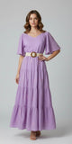 Lavender  embroidery maxi dress