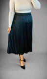Silk Black Pleated Skirt