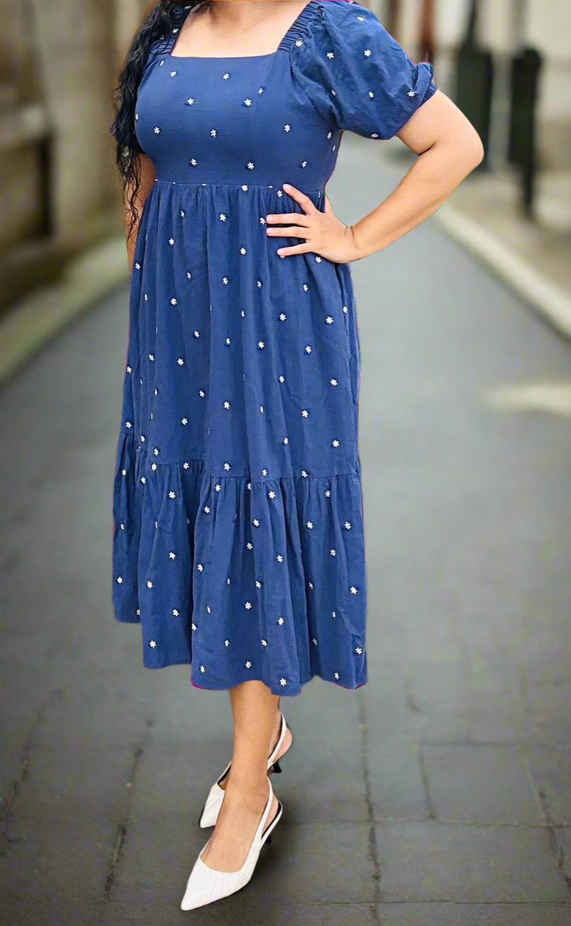 Cassia Embroidery Flower Dress