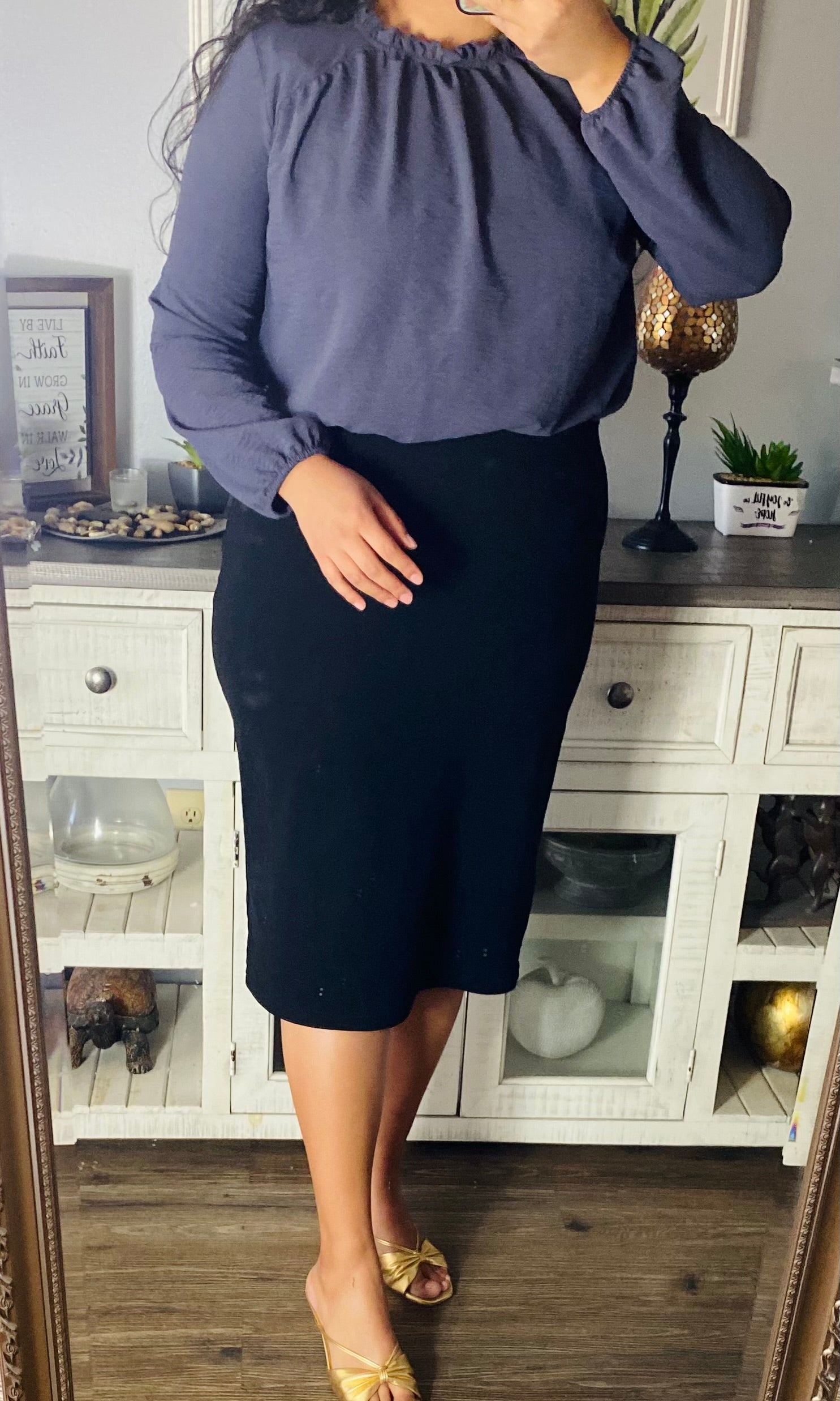 Alice Gunmetal Top