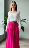 Fuchsia Maxi Skirt