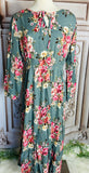 Sage Floral Maxi Dress