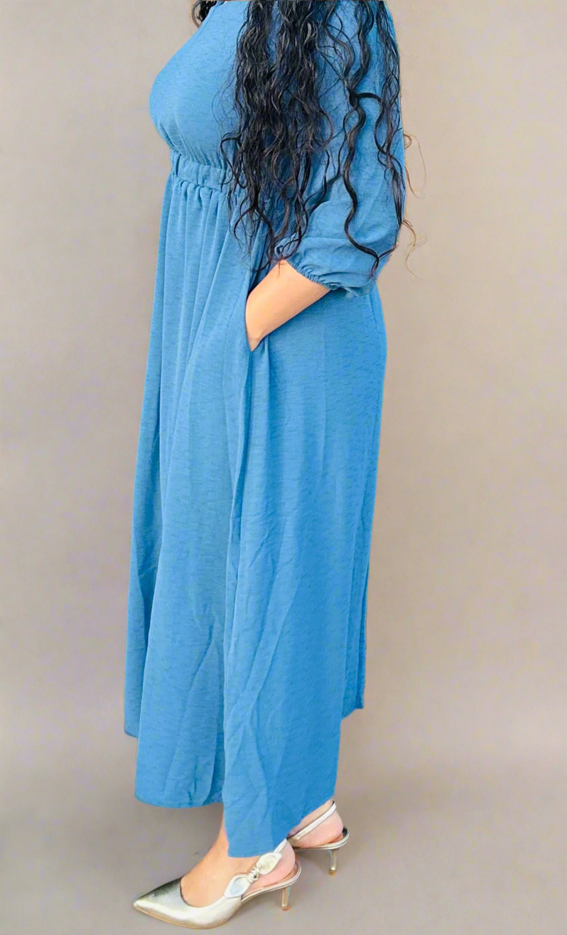 Adela Blue maxi dress