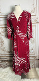 Stella Burgundy Wrap Dress