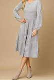 Heather Grey Tiered Dress