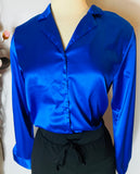 Addison Royal Blue Silk Top