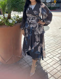 Jaylene Charcoal High Low Summer Dress