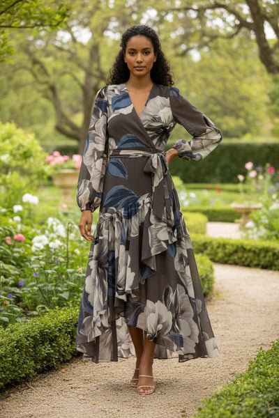 Jaylene Charcoal High Low Summer Dress – Unique modest clothing