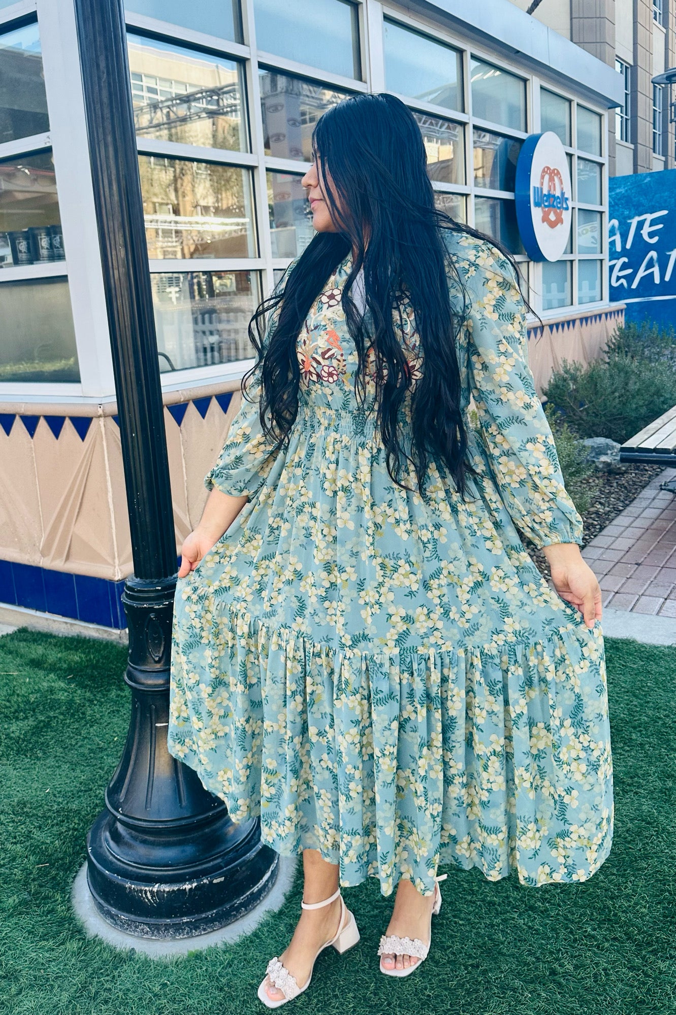 Janet Embroidery Maxi Dress