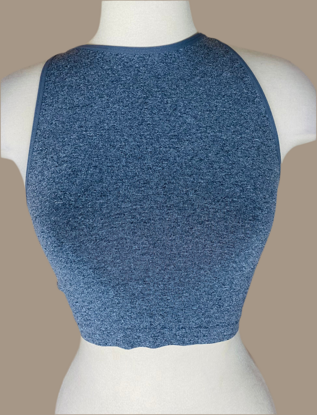 Dark H Grey Seamless Crop Top