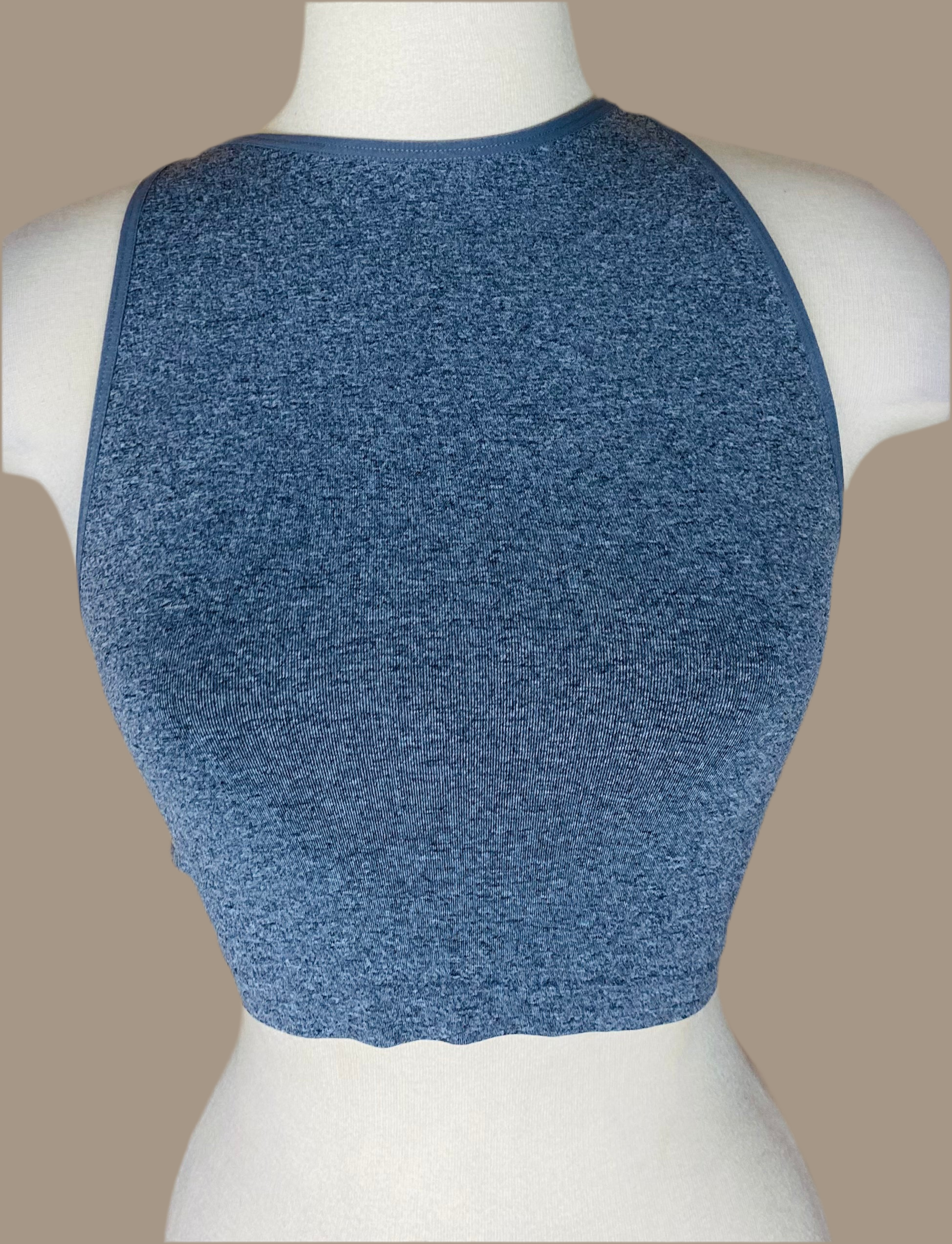Dark H Grey Seamless Crop Top