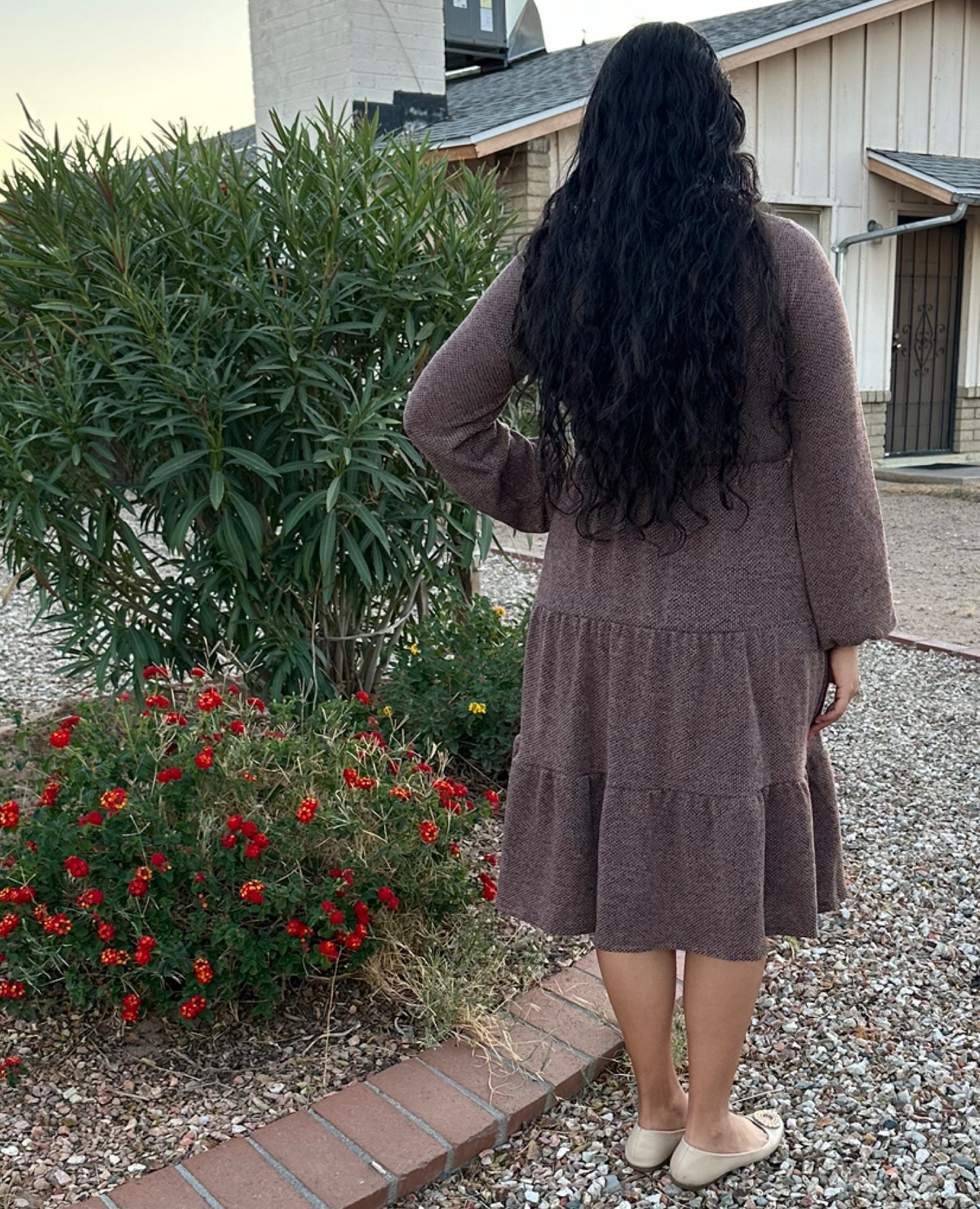 Mocha Tiered Dress