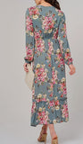Sage Floral Maxi Dress